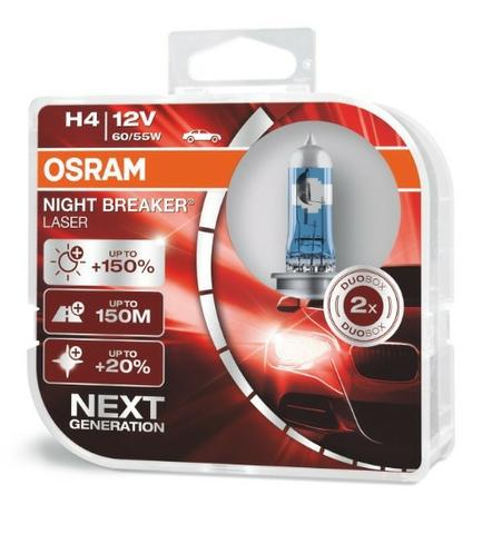 Par Lâmpada Osram Night Breaker Laser H4 60/55w/12v