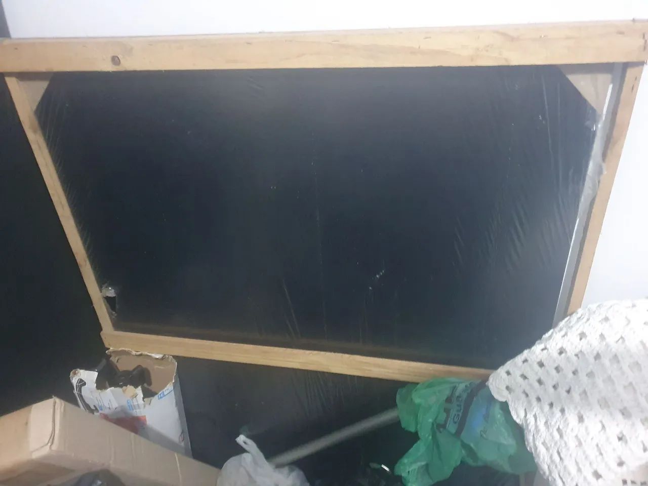 Tampo de vidro preto mesa quadrada 120cmX 90cm - Foto 5