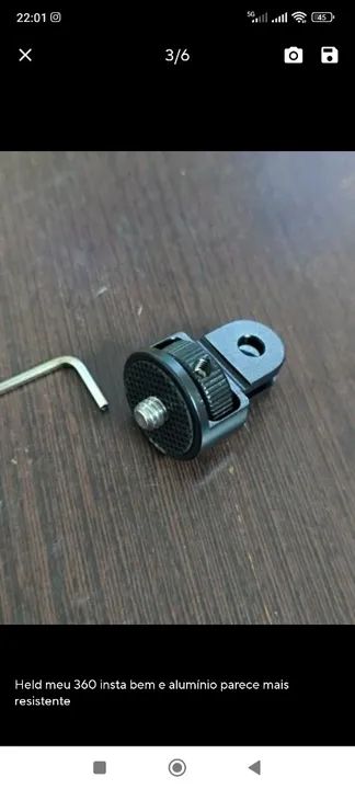 Adaptador parafuso com regulagem Gopro e insta360 - Foto 2