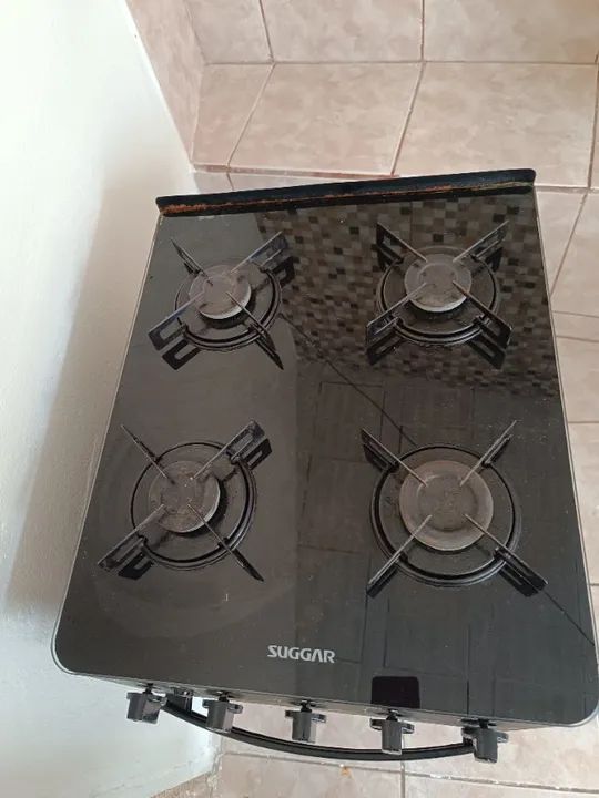 Fogão 4 bocas preto  - Foto 2