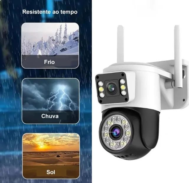 Câmera Dupla Lente Prova D'água Ip App Yoosee Celular Wifi - Foto 2