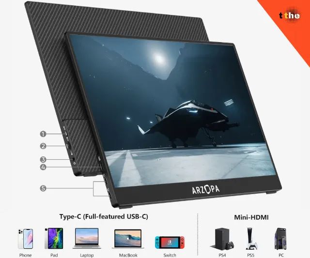 Monitor Portátil Arzopa 15,6" 1920x1080 144Hz - Foto 6