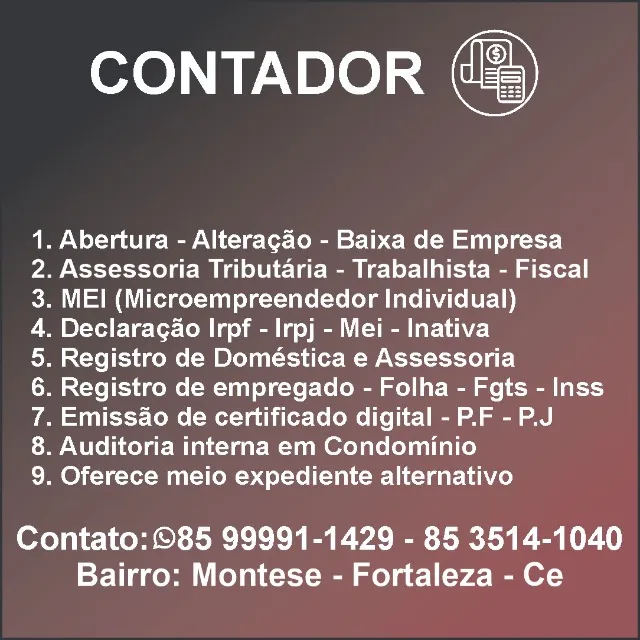 Contador-Escritorio de Contabilidade