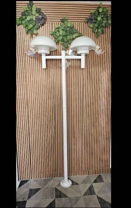 Luminária estilo vintage com 2 cúpulas