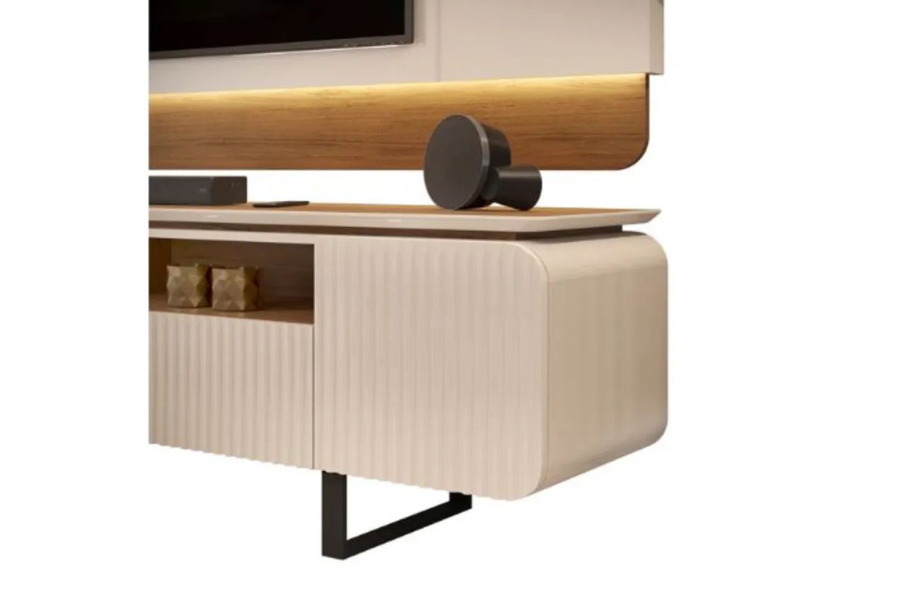 Rack para TV moderno com design elegante e LED r54 - Foto 4