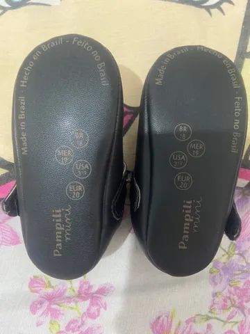 Sapatilha pampili de couro preta  - Foto 4