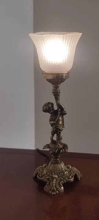 Luminária de mesa abajur de bronze - Foto 2