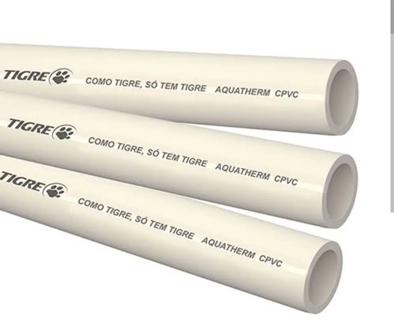 Tubo tigre Aquatherm/ água quente e fria  3 tubos