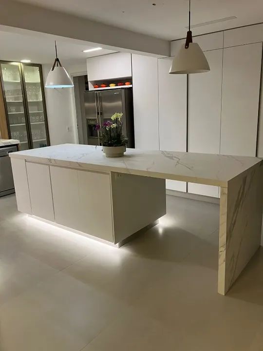 Mármore Granito Quartzito Quartzo Lâminas sintéticas peças prontas lavatorios, cubas, etc - Foto 5