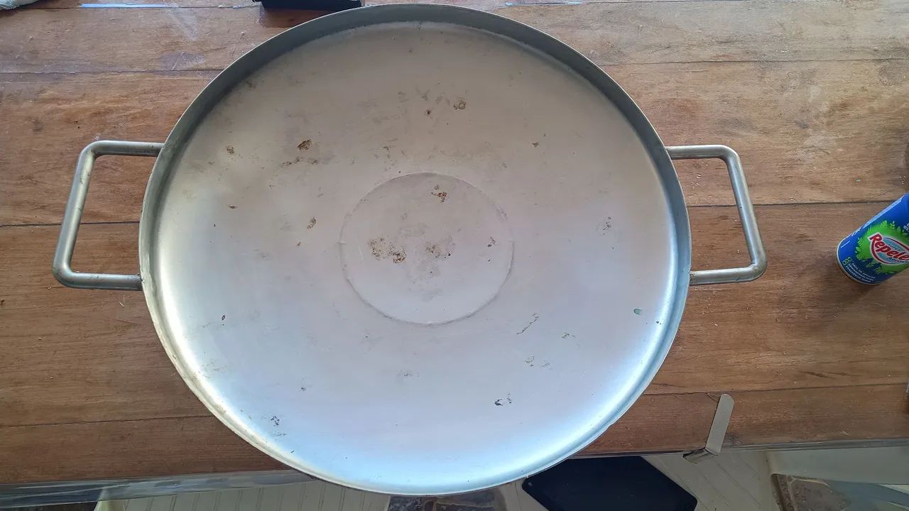 Tacho Frigideira Grande de Aço Inoxidável 304 novo, perfeito para fazer paella 47cm