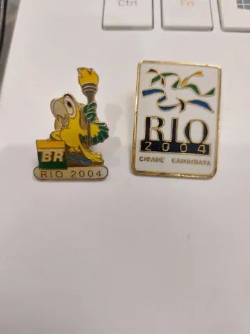2 Broches Rio 2004 - Cidade Candidata Jogos Olímpicos 