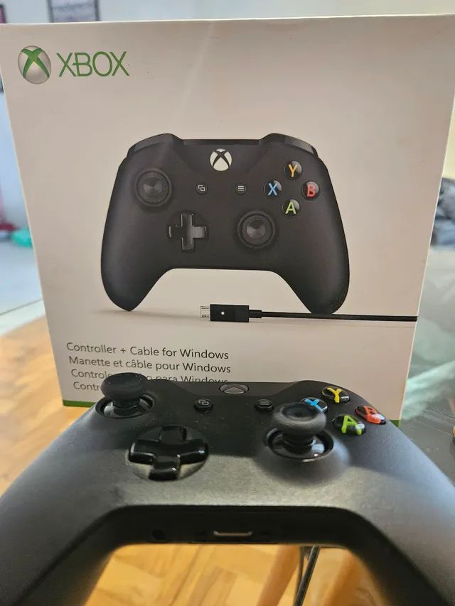 Controle Xbox Sem Fio Carbon Black Bluetooth Sem Uso Acessórios De