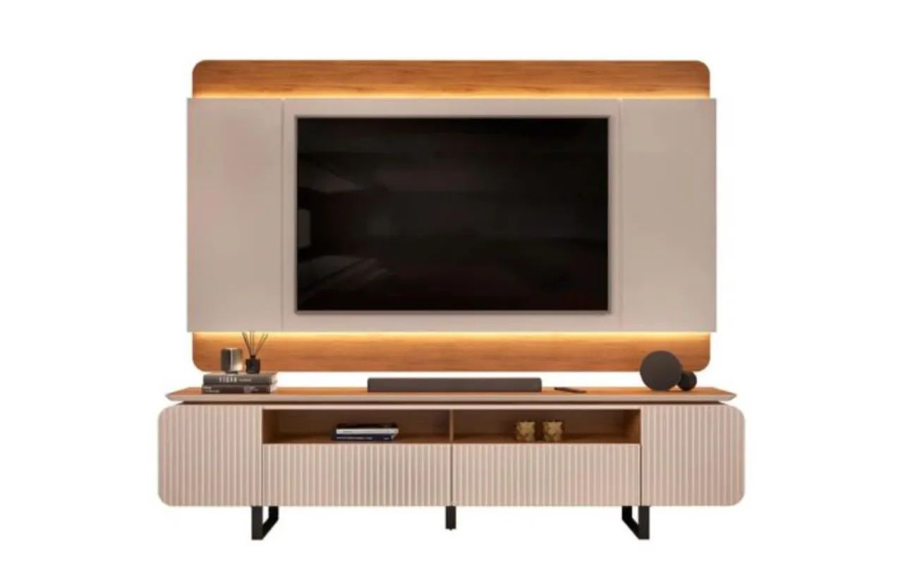 Rack para TV moderno com design elegante e LED r54