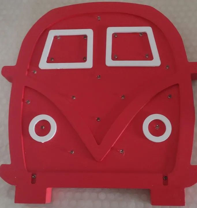Luminária Kombi Vermelha 