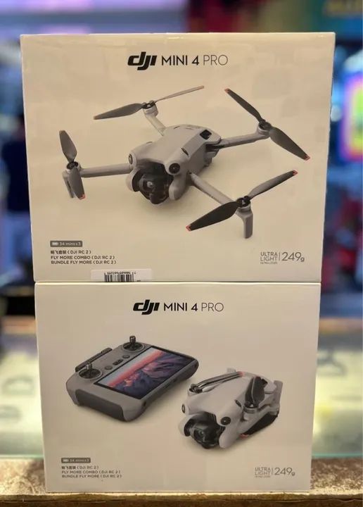 Drone DJI Mini 4 Pro Fly More combo Plus Controle com tela