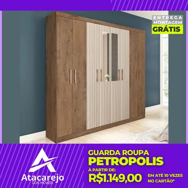 Guarda Roupa Casal Entrega e Montagem Grátis 