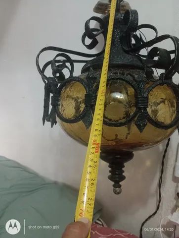 Lustre de alumínio antigo medieval  - Foto 2