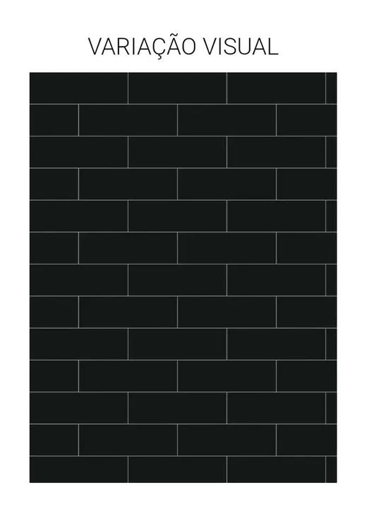 Revestimento / Azulejo Portinari Decora Black Mate Bold - 8,24X25,75cm a peca