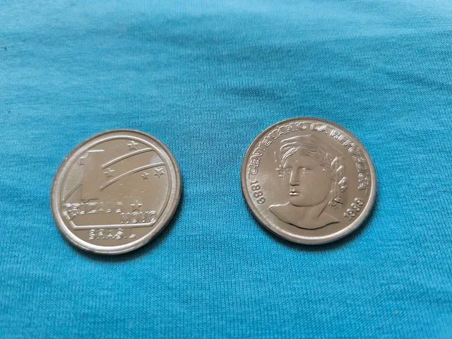 Moeda antiga 1 cruzado novo centenário da República  - Foto 3