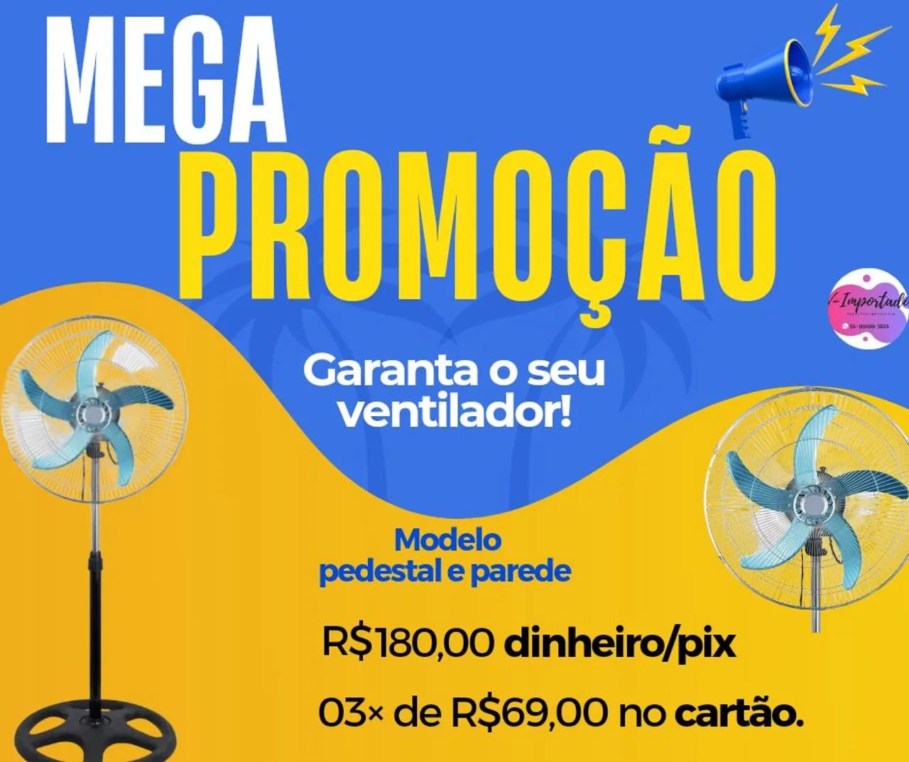 Ventilador super turbo pronta entrega 