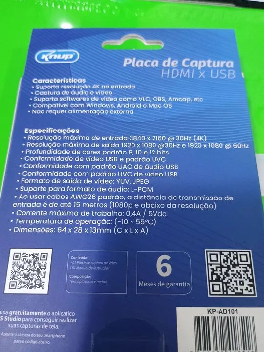 Placa de Captura HDMI x USB 4K / OFERTA IMPERDÍVEL  - Foto 4