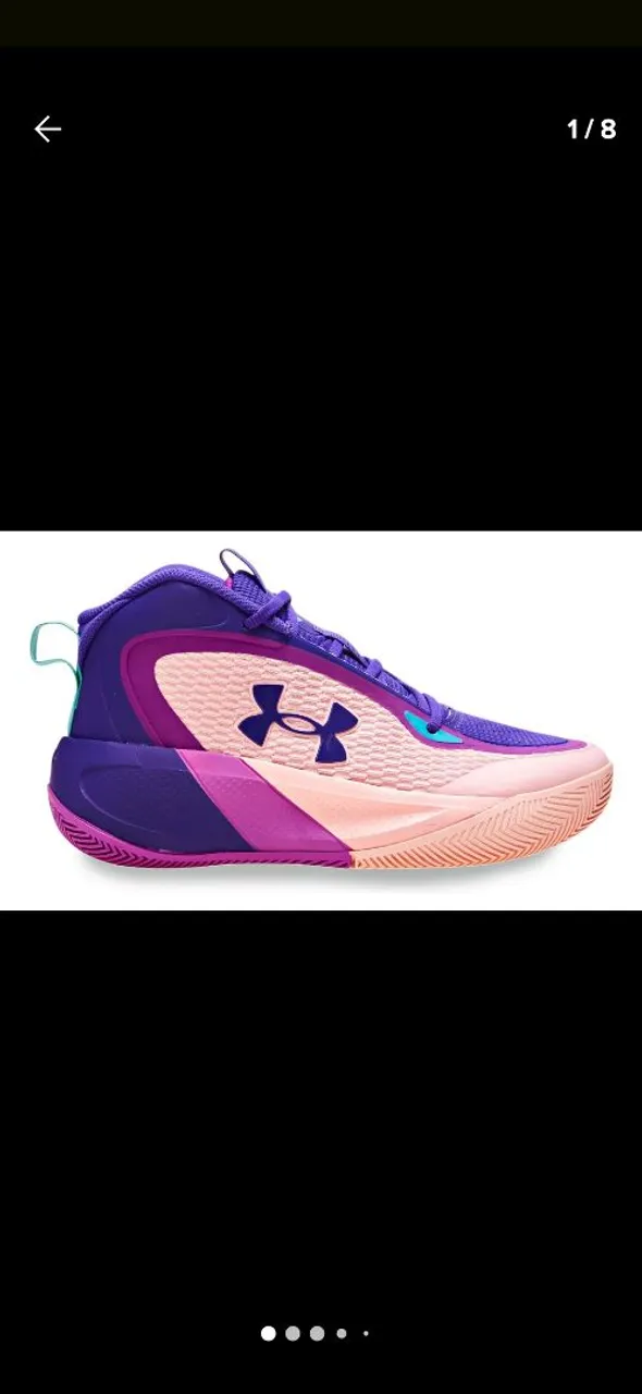Tênis de Basquete Under Armour - Cores roxo com rosa