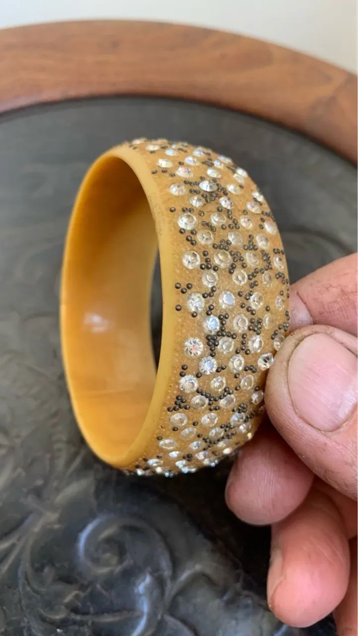 Antigo e raro bracelete de marfim    - Foto 2