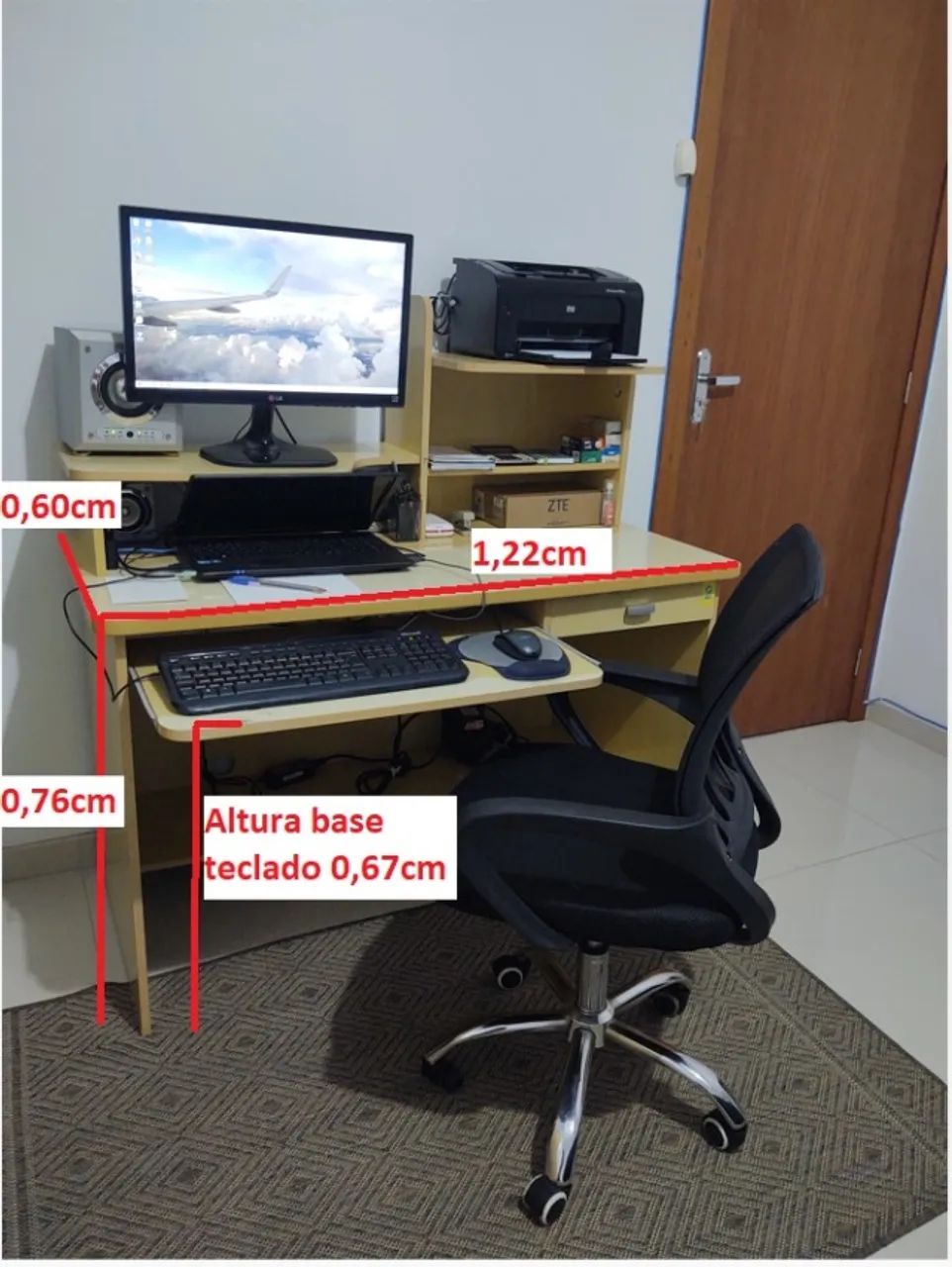 Mesa de trabalho para PC completa64352407306242120