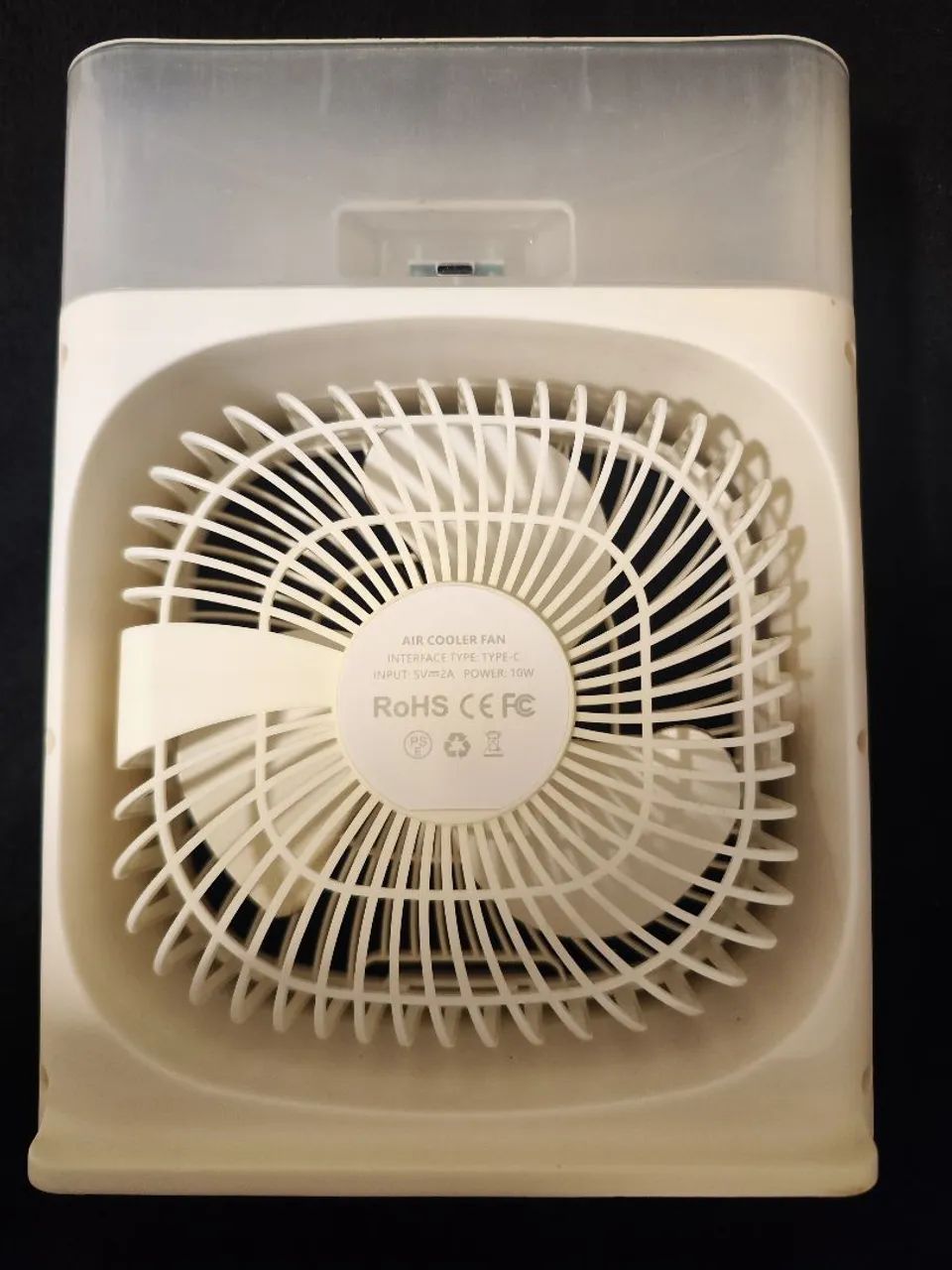 Ventilador branco de Mesa com Luz LED e umidificador  - Foto 2