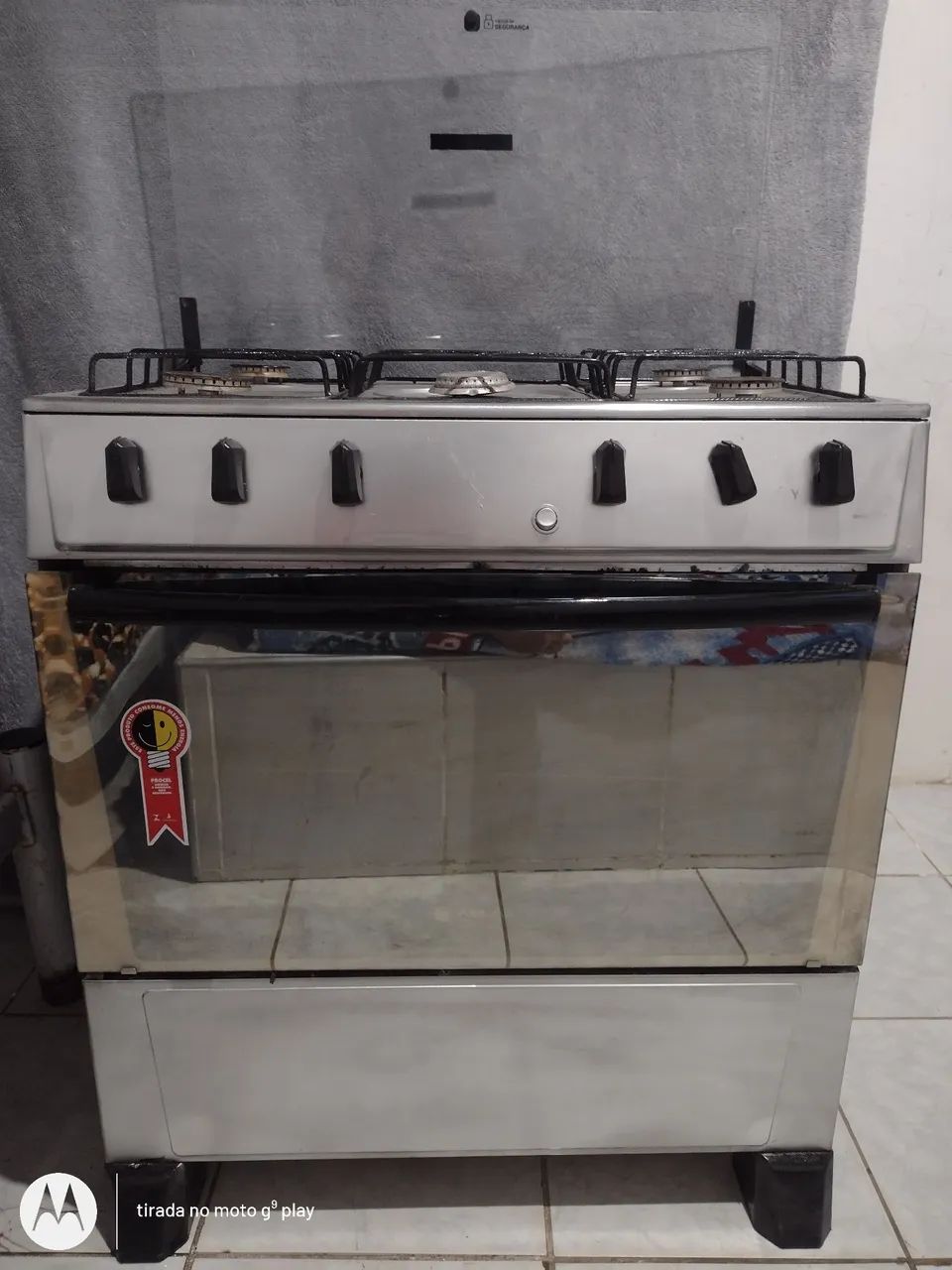 Fogão Frente Inox 5 bocas 