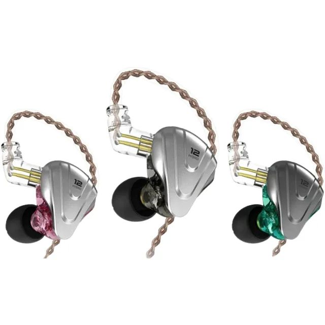 Fone KZ ZSX In-Ear Retorno12 Drivers HIFI Graves Potentes Sem
