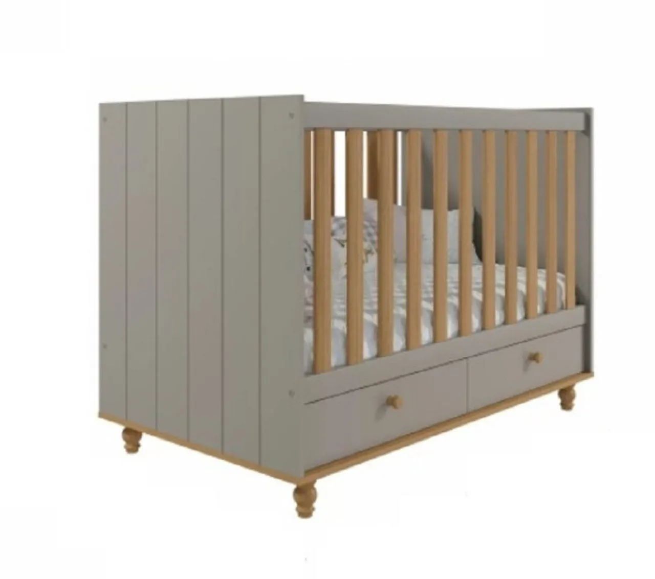 Vendo Berço  100% MDF com Pés de Madeira + Colchão Semi-Novos - Foto 3