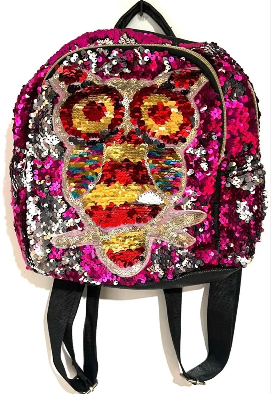 Mochila de Paetês com Design de Coruja - Foto 5
