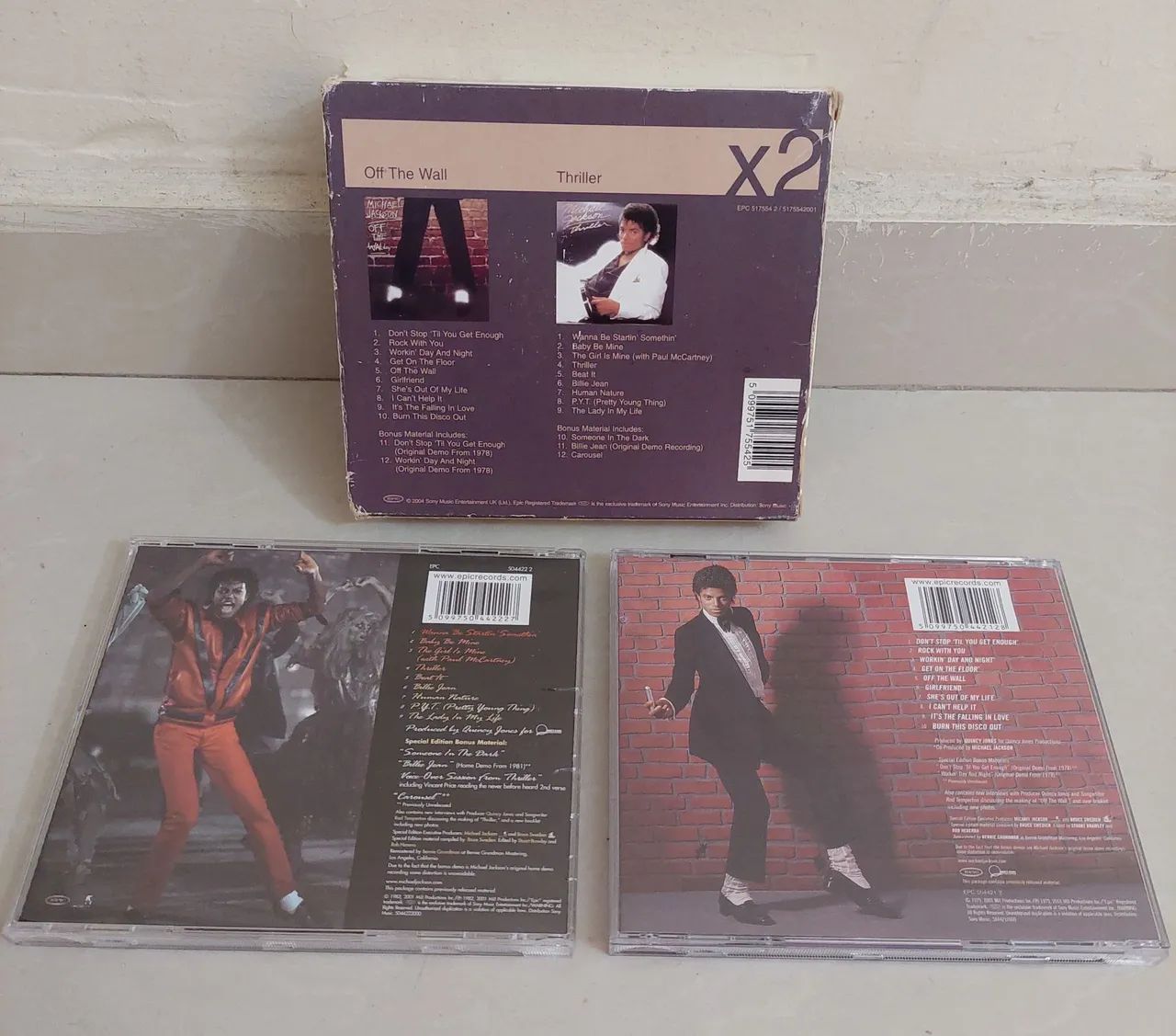 Box CD Michael Jackson Thriller e Off The Wall  Original  - Foto 4