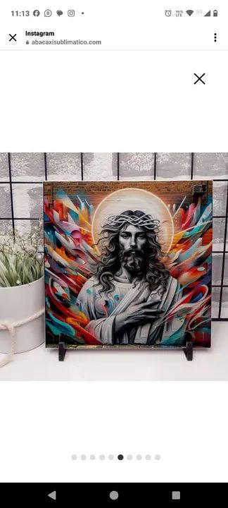 Quadro Decorativo Jesus Rei Nesta Casa - Foto 6