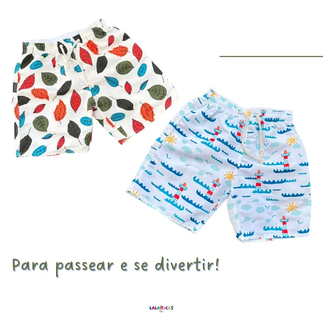 Bermuda infantil de tactel