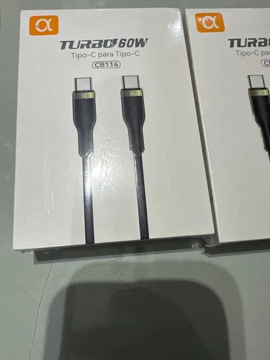 Cabo USB-C Turbo 60W - Carregamento Rápido