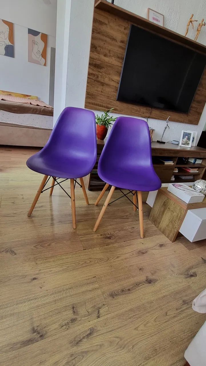 Par de Cadeiras Eames Roxo - Foto 2