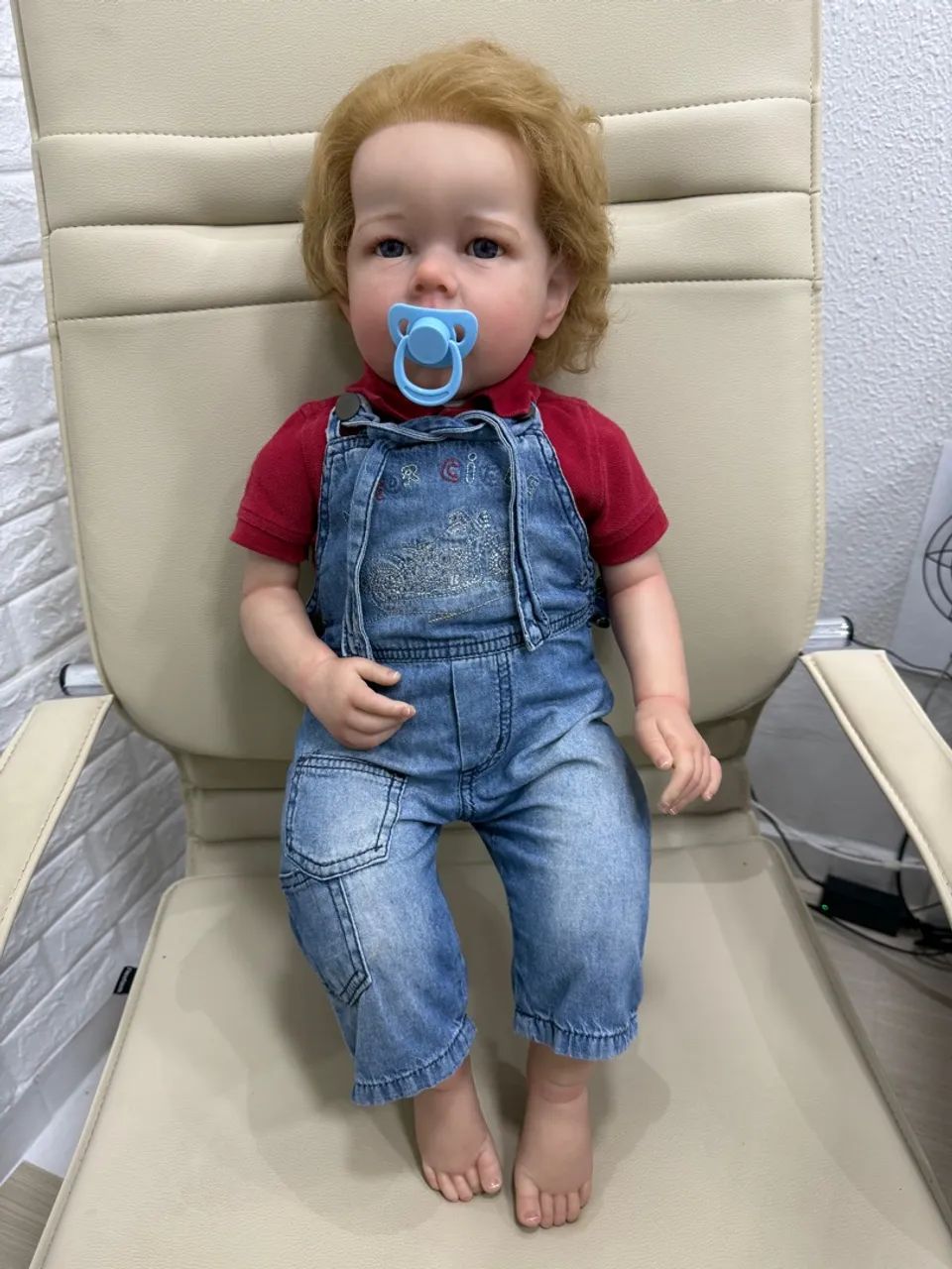 Boneca Bebê Reborn realista perfeito estado 50cm