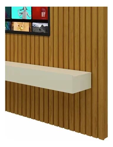 Painel Ripado 1.85cm paraq TV 70 polegadas - Foto 4