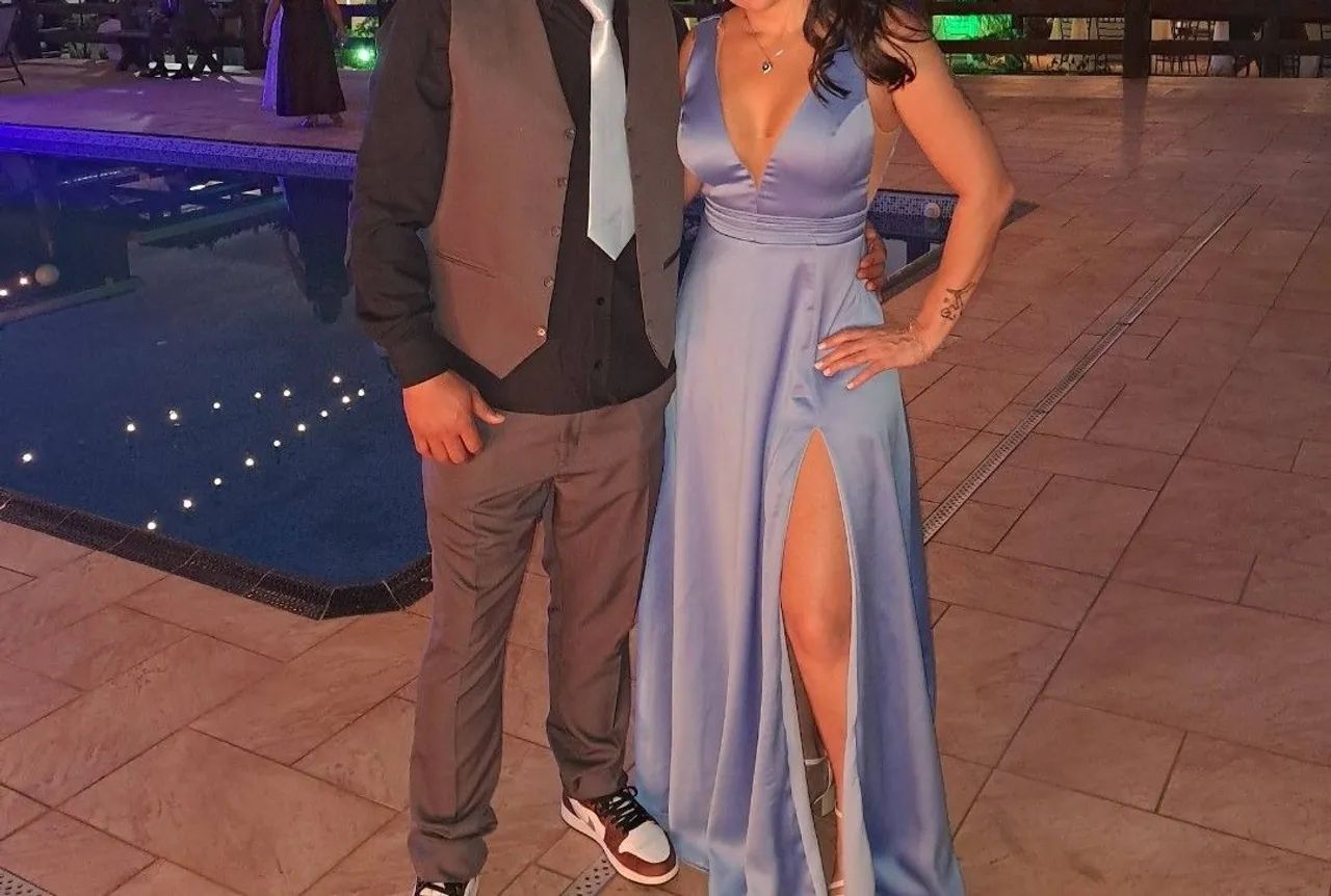 Vestido de madrinha azul celeste  - Foto 2