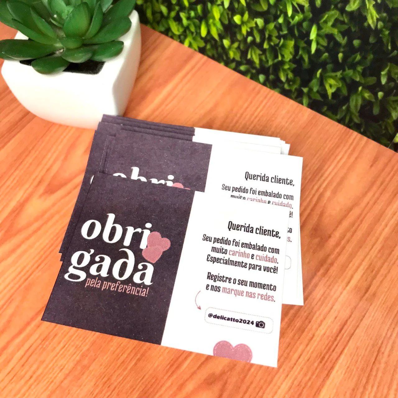 Cartão de agradecimento personalizado  - Foto 4