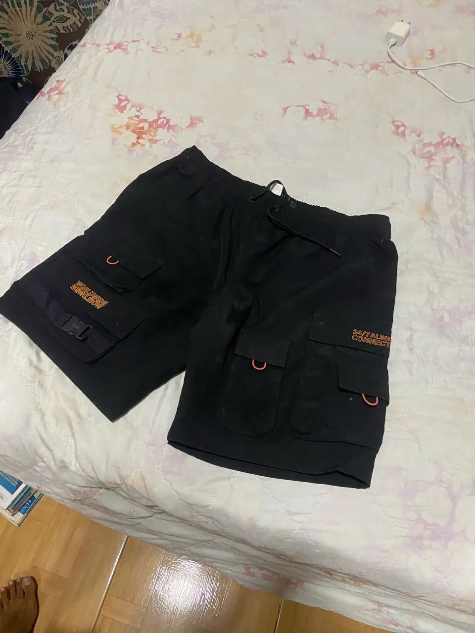 Bermuda cargo masculina preta