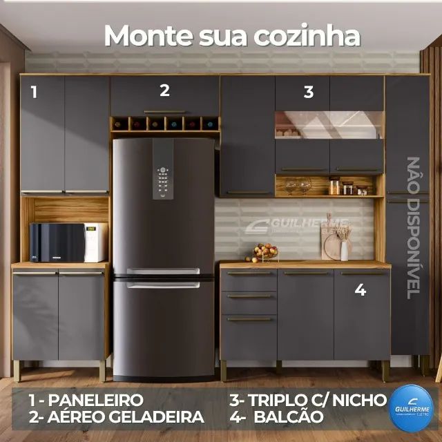 Cozinha Modulada Monte Sua Cozinha. 