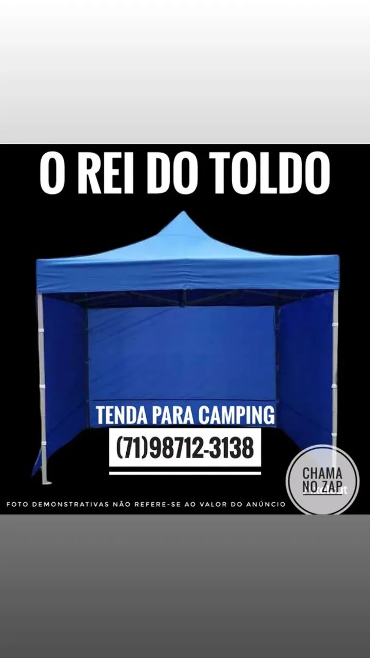 Tenda dobrável monta em 30 segundos - O Rei do Toldo e tendas salvador pronta entrega