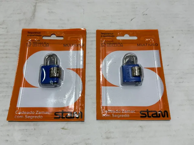 Cadeado 25MM Azul Multiuso STAM com Segredo