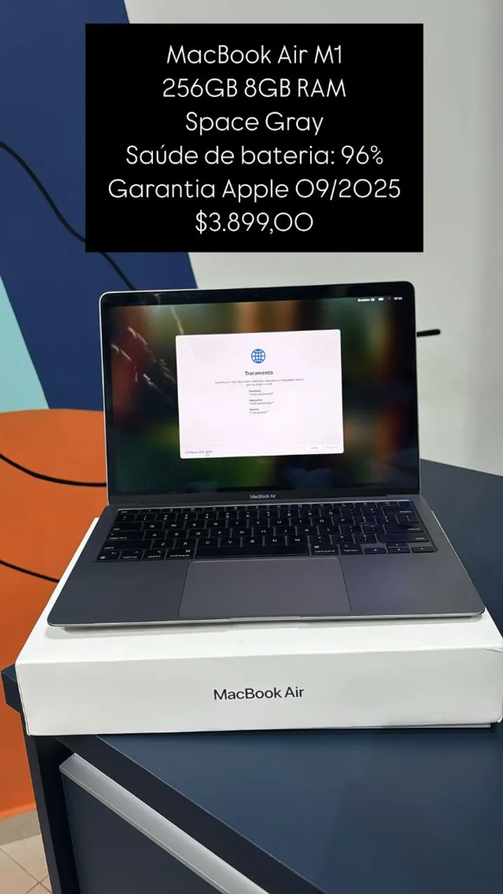 MacBook Air M1 16GB 256GB US配列 バッテリー92% MacBook Air M1 Silver 256GB 8 GB RAM Saúde de Bateria 92% R$ 3.750