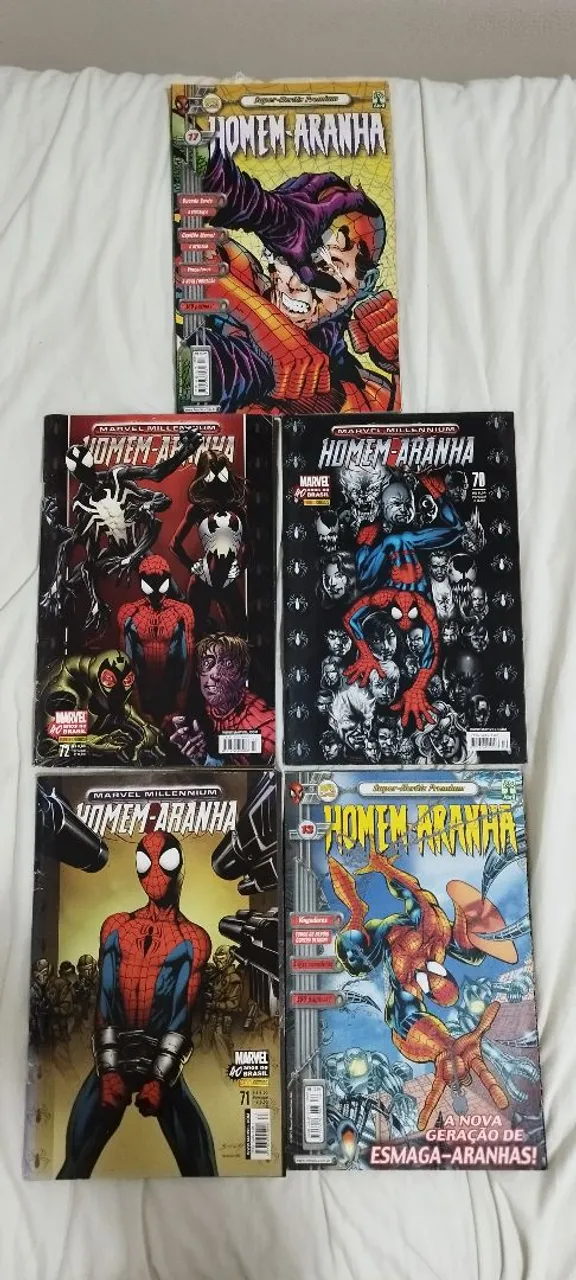 Lote de 5 HQs Homem-Aranha usadas