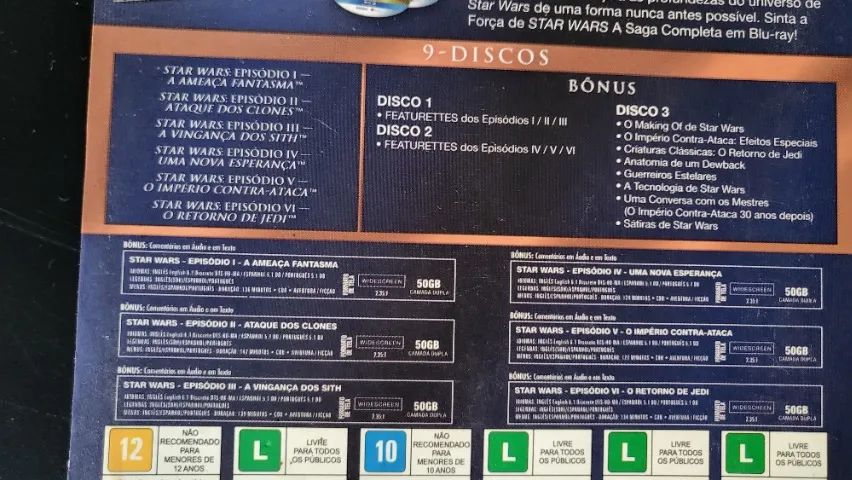 Box Blu-Ray Colecao Star Wars a Saga Completa em Digistack com 9 Discos + 1 livro - Foto 3