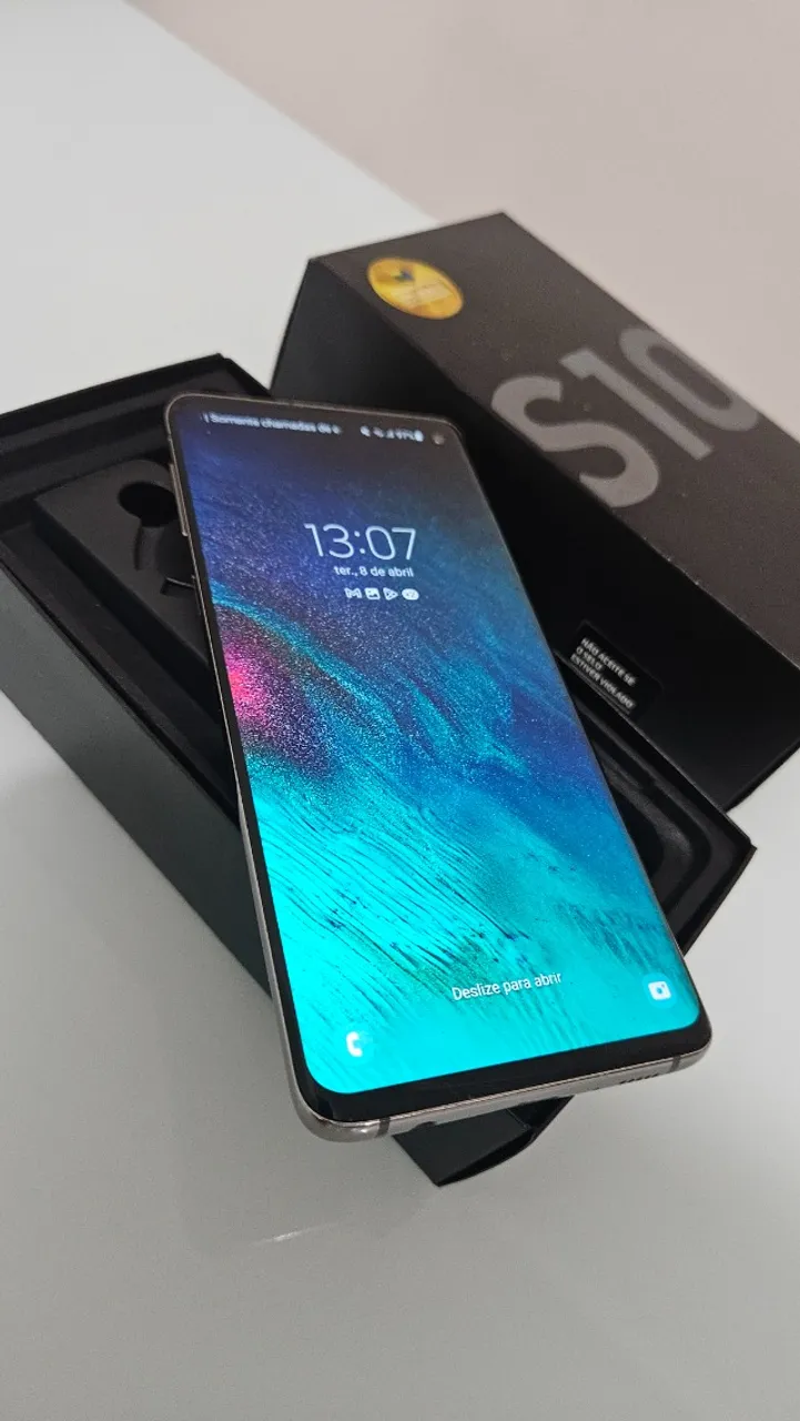Samsung Galaxy S10 SM-G973F/DS (cor preta, 128GB), único dono